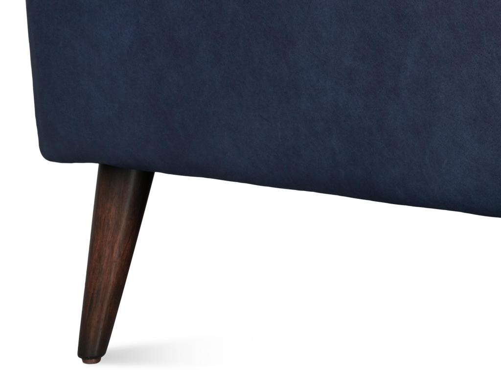 Hightower Blue Distilled Leather Chair - Ornate Home