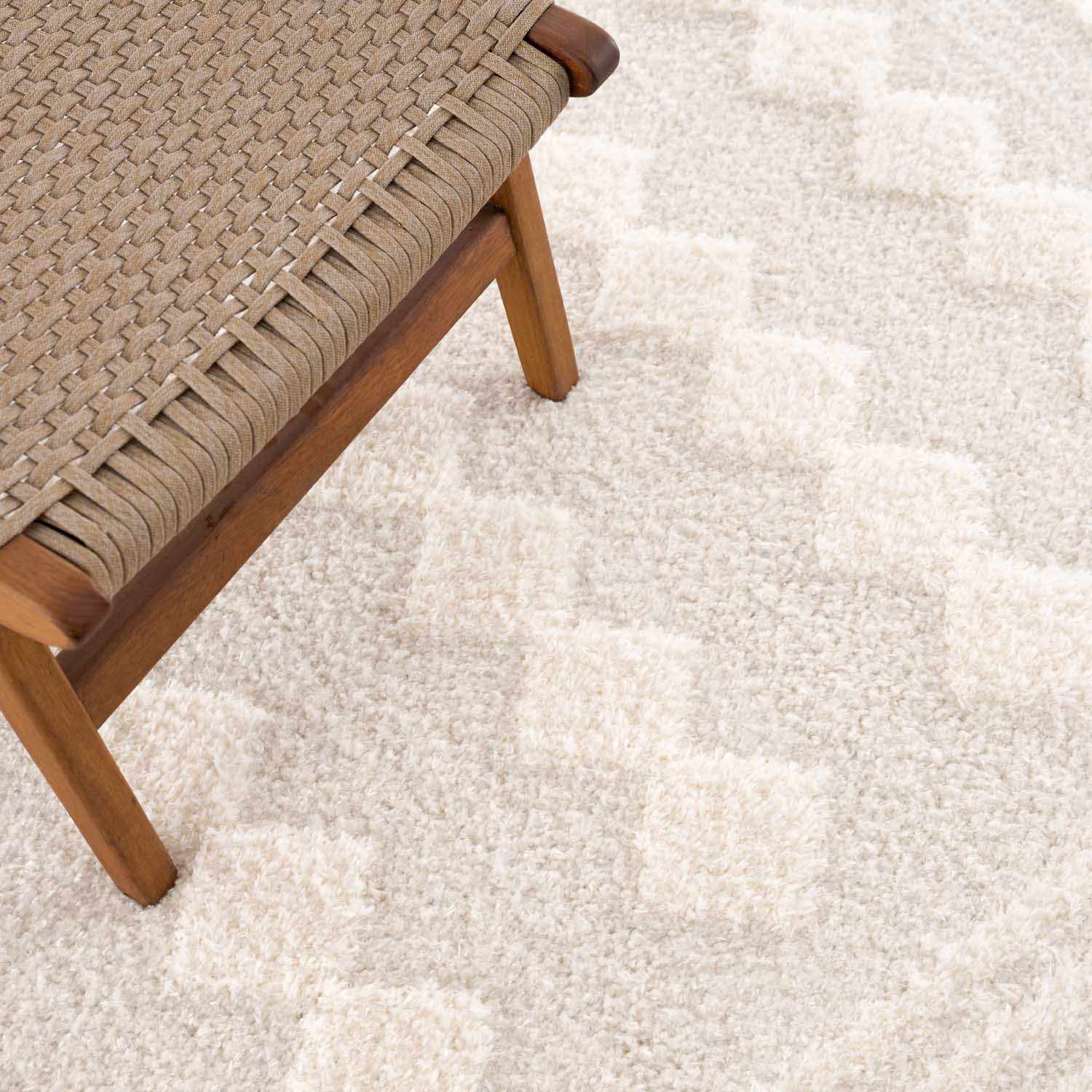 Hija Cream High-Low Area Rug - Clearance - Ornate Home
