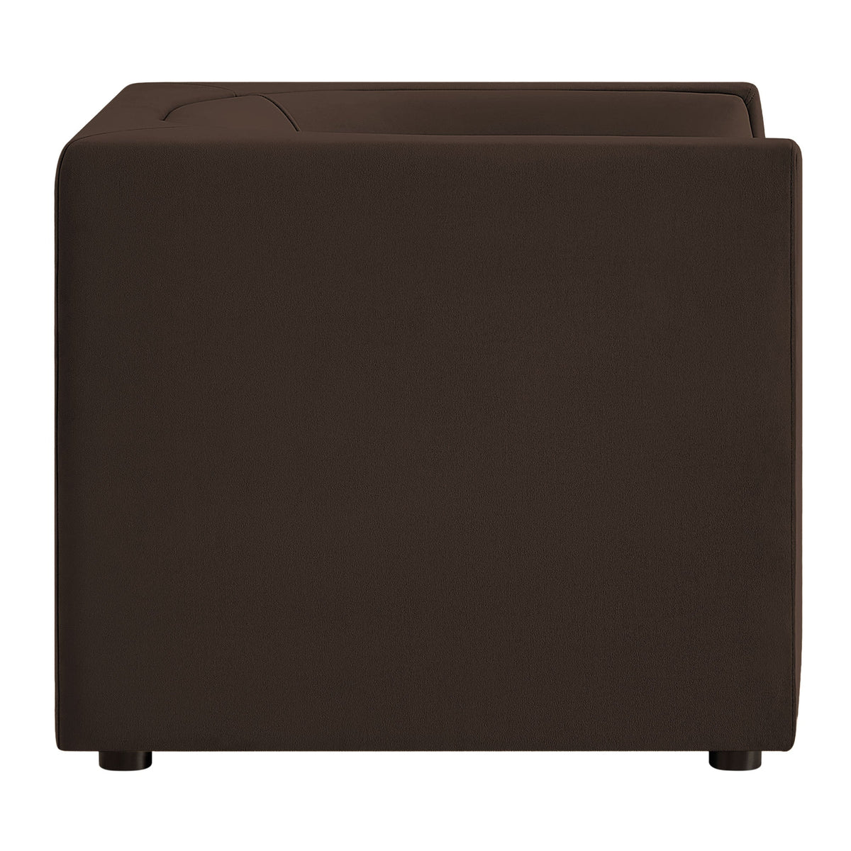 Hilda Chocolate Brown Curved Back Performance Velvet Armchair - Ornate Home