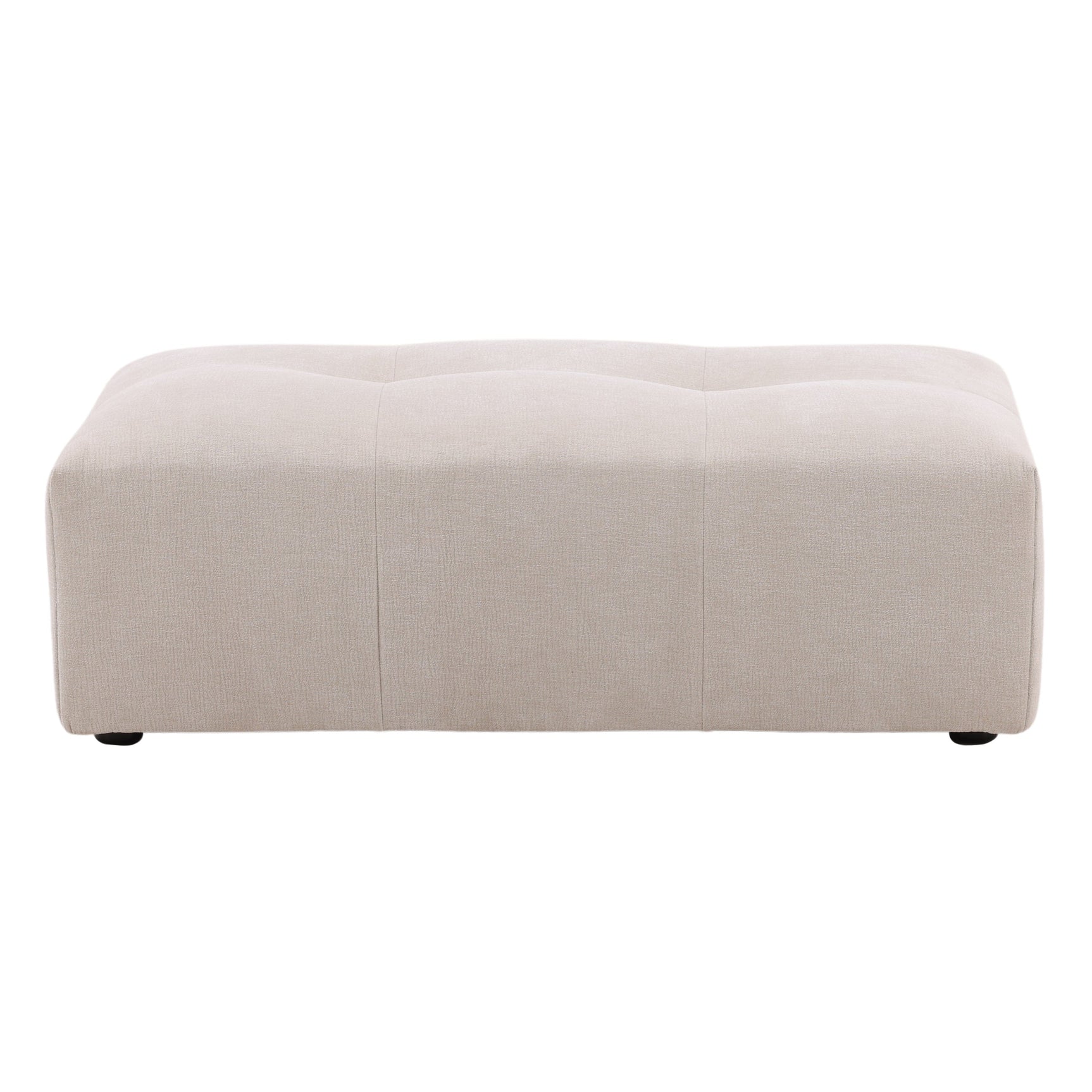 Hilda Cream Ottoman - Ornate Home