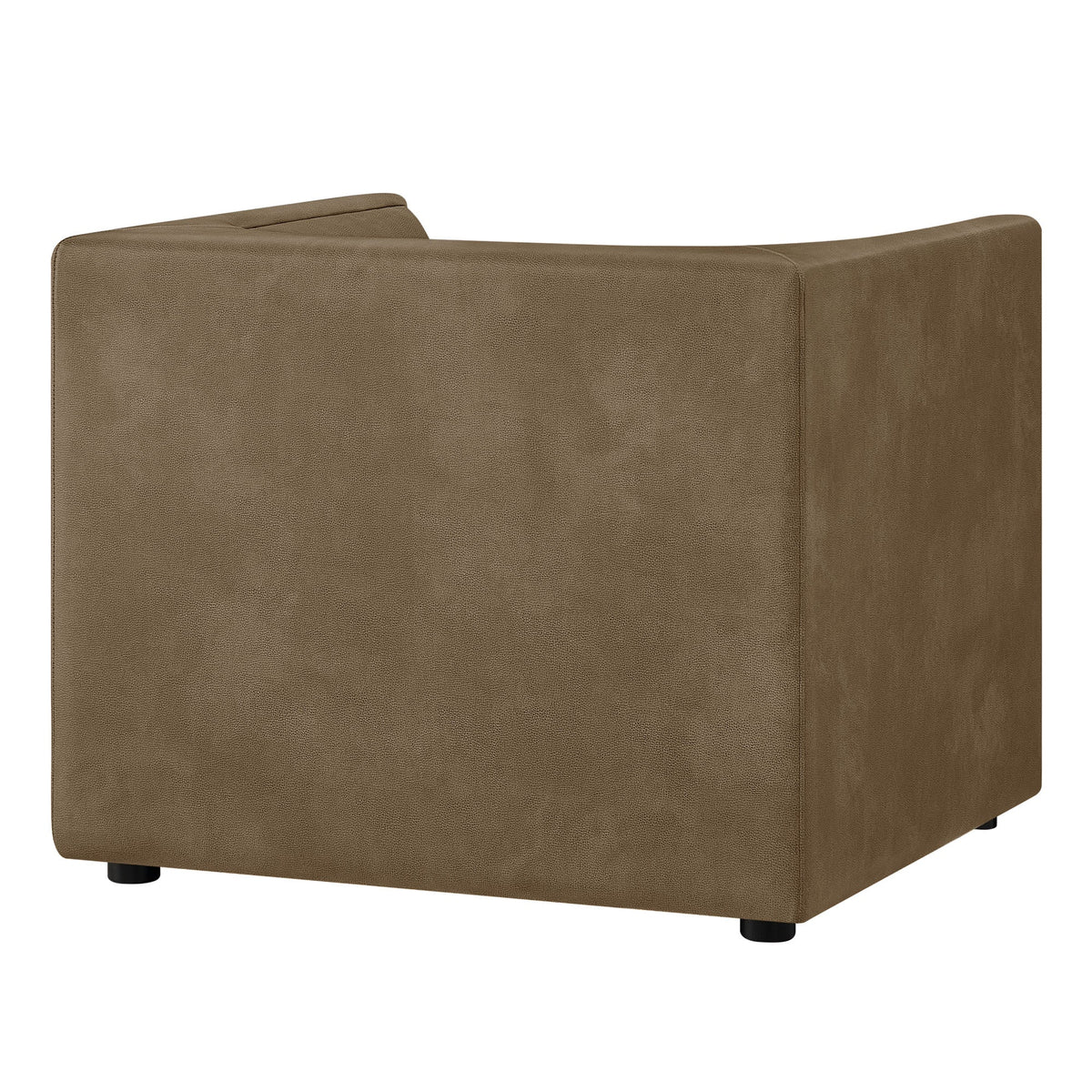 Hilda Mushroom Curved Back Vegan Leather Armchair - Ornate Home