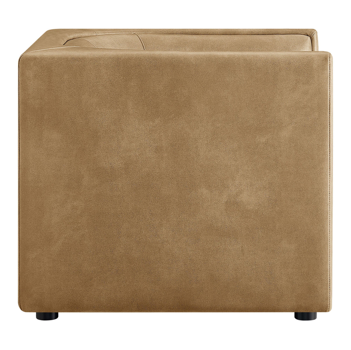 Hilda Toast Curved Back Vegan Leather Armchair - Ornate Home