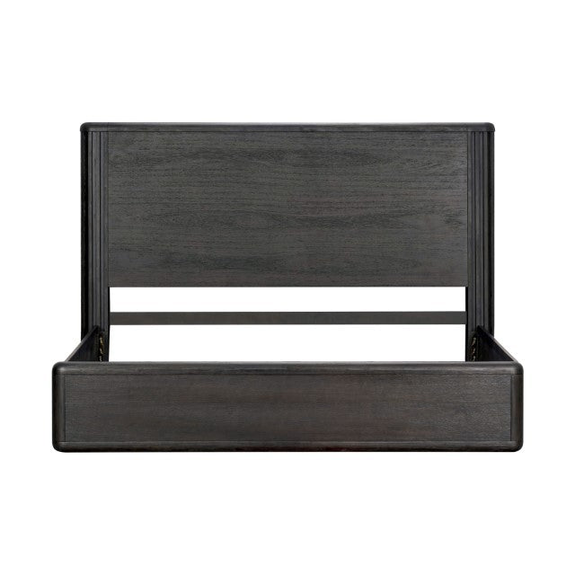 Hildesheim Black Eastern King Panel Bed - Ornate Home