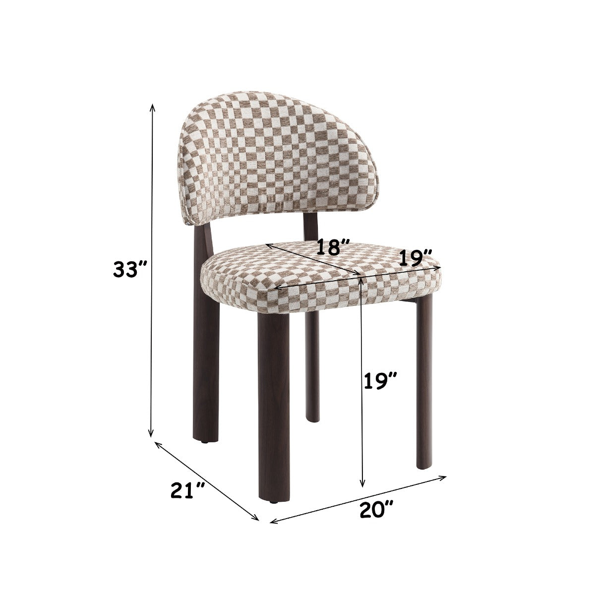 Hilina Brown Side Chair (Set-2) - Ornate Home