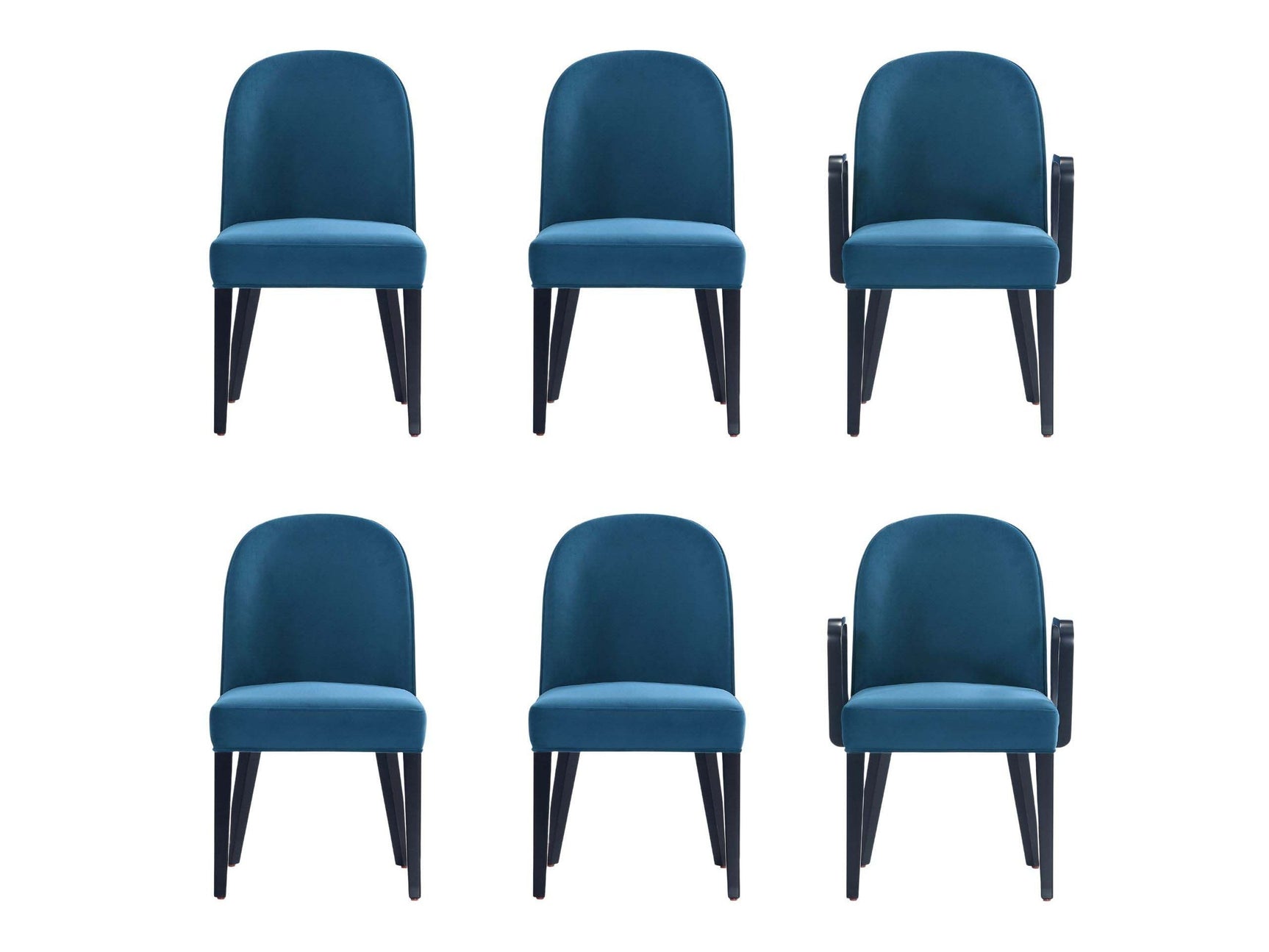 Hillman Dining Side and Arm Chairs in Light Blue (set of 6) - Ornate Home