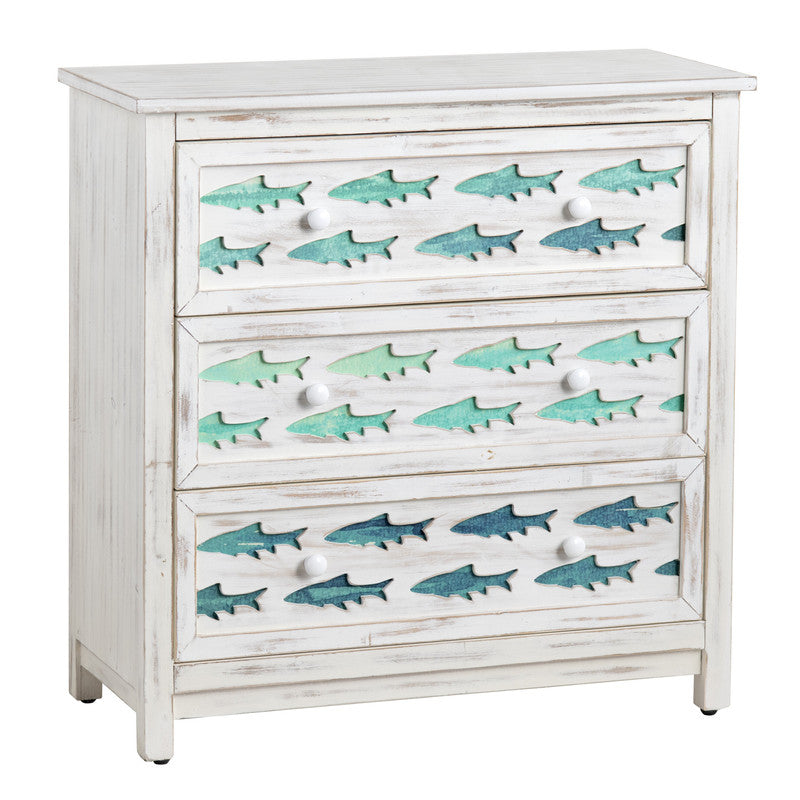 Hilton Head White/Blue Chest - Ornate Home