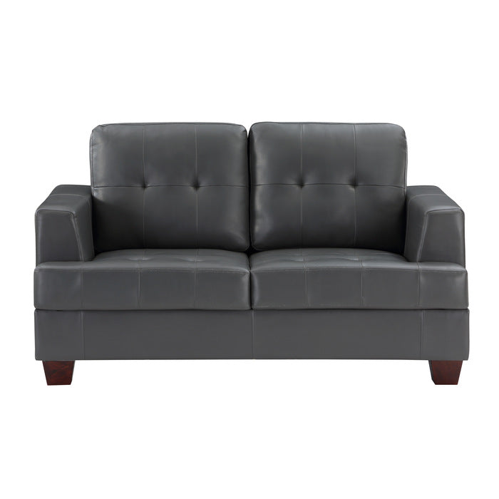 Hinsall Gray Loveseat - Ornate Home