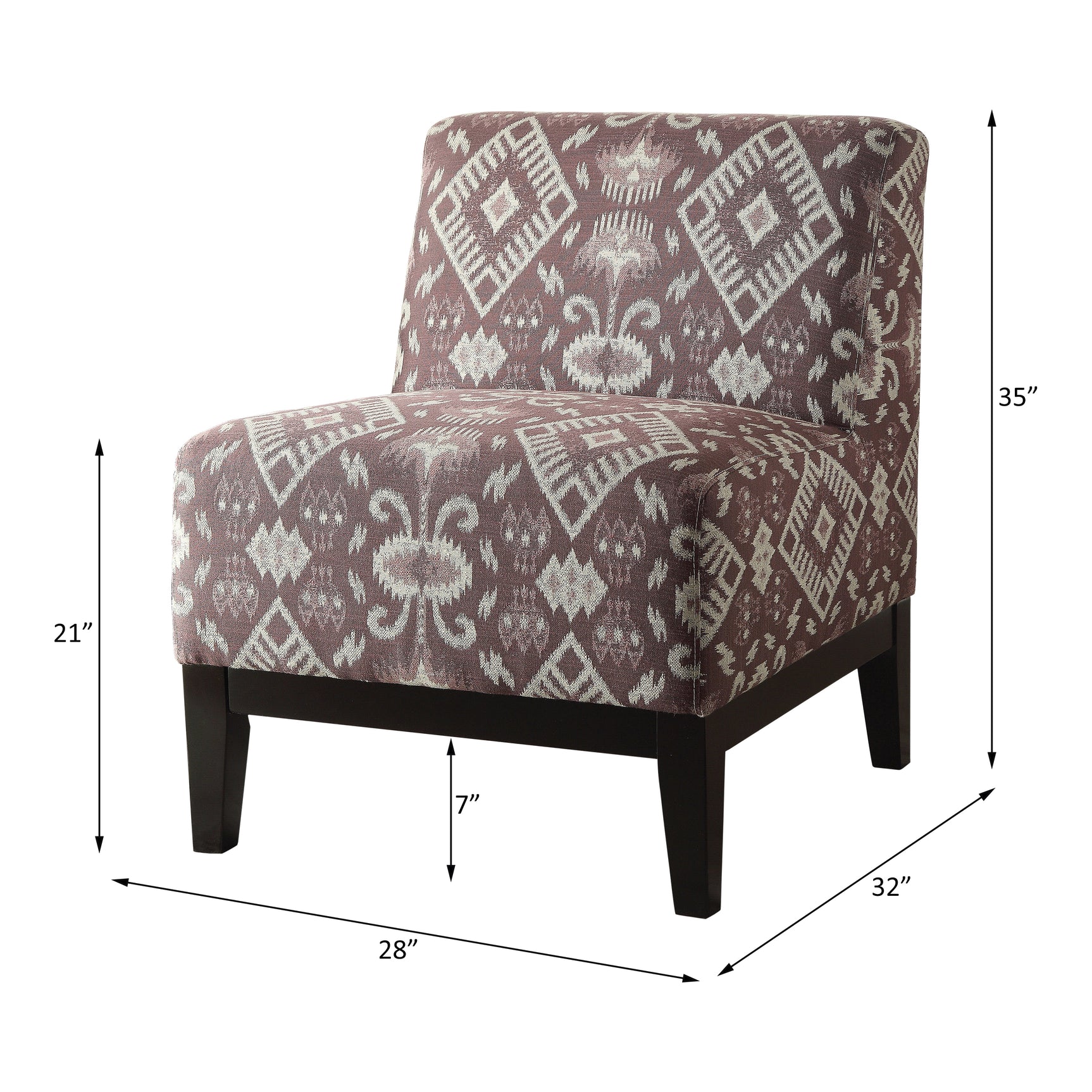 Hinte Dark Brown/Multi-color Accent Chair - Ornate Home
