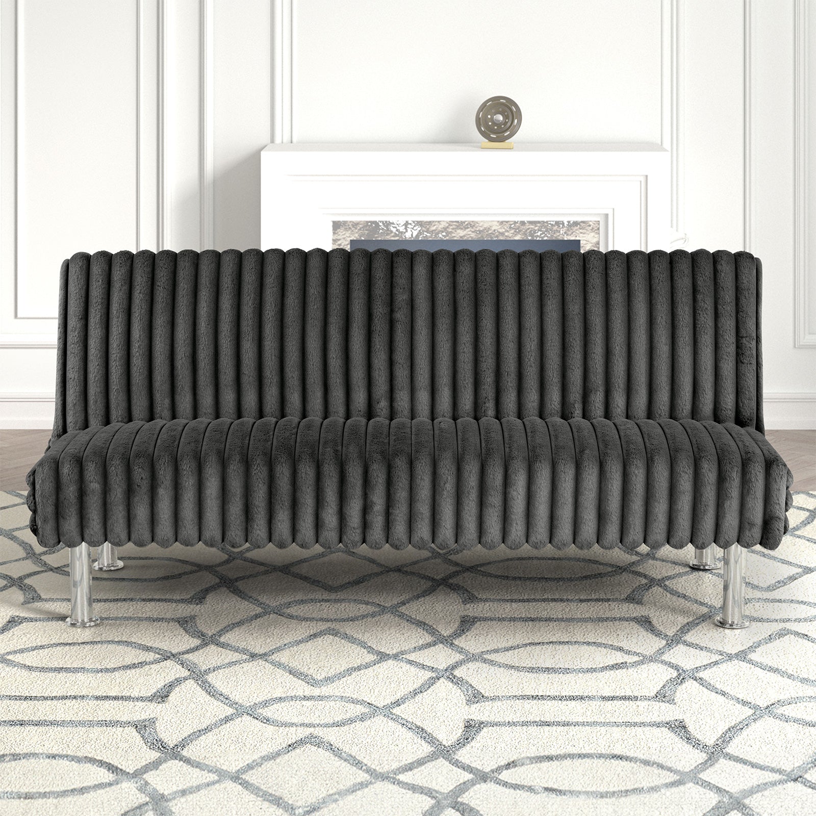 Hinwil Charcoal Futon Sofa Bed - Ornate Home