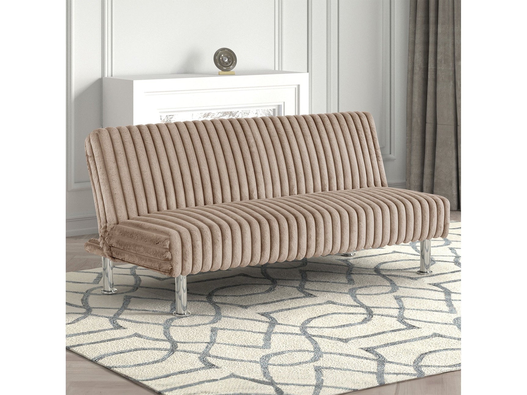 Hinwil Taupe Futon Sofa Bed - Ornate Home