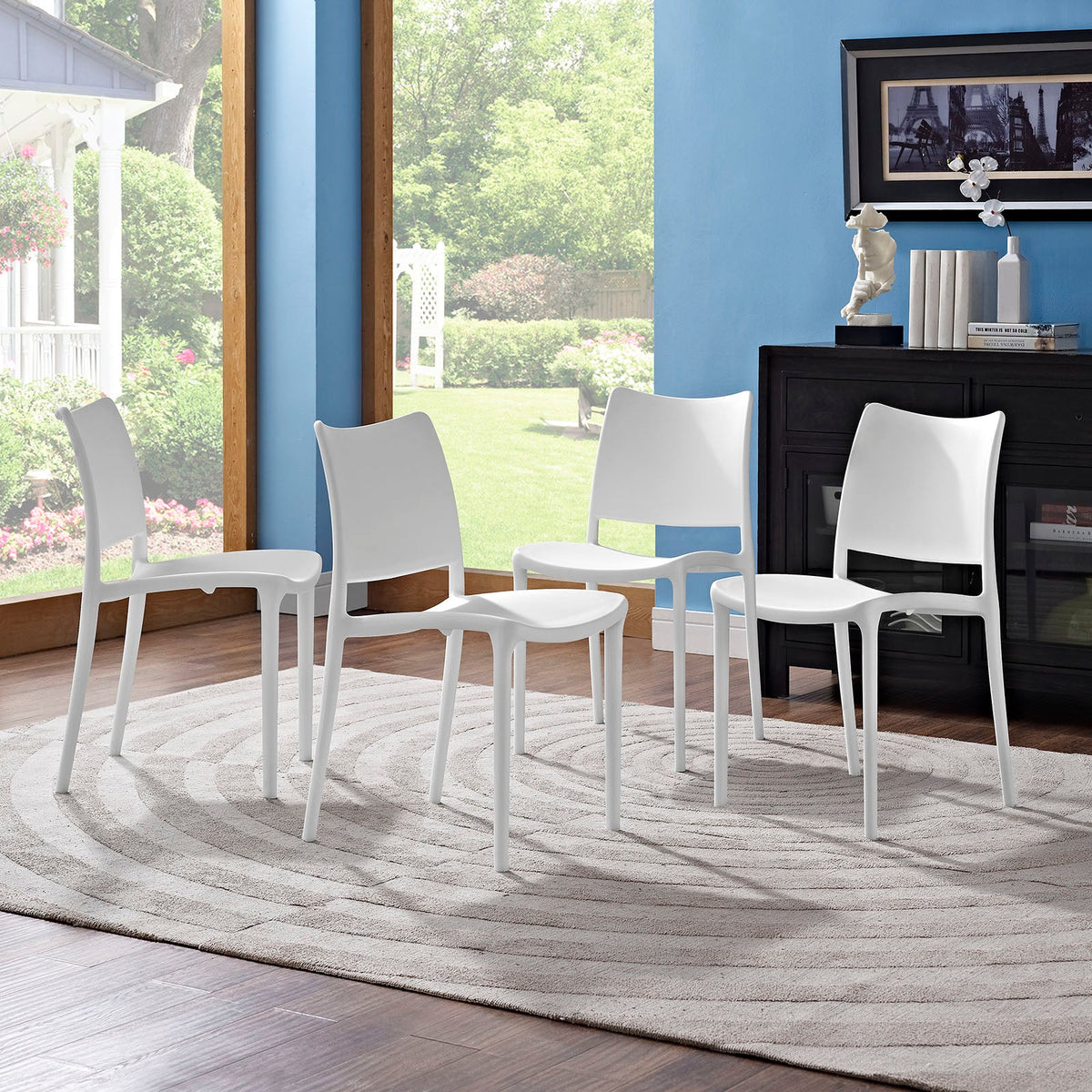 Hipster White Dining Side Chair (Set of 4) - Ornate Home