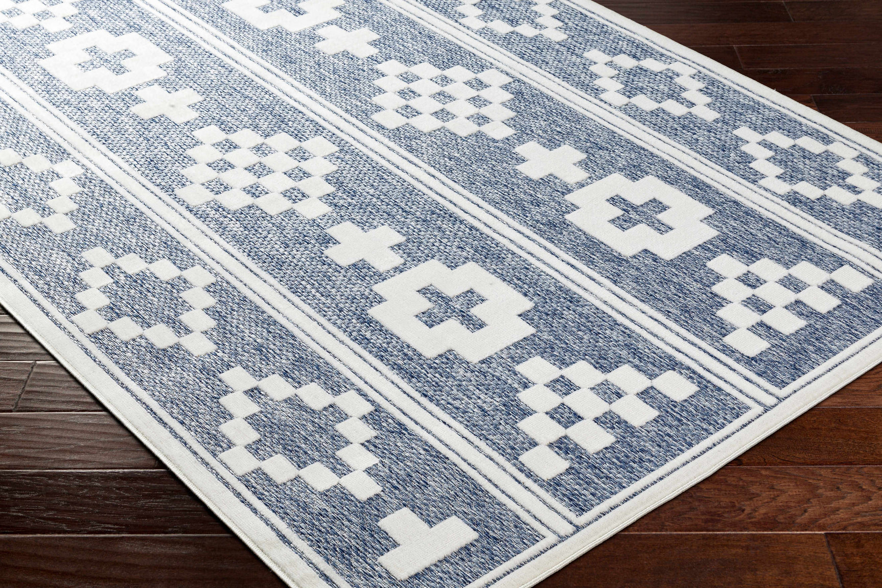 Hiro Blue Outdoor Rug - Clearance - Ornate Home