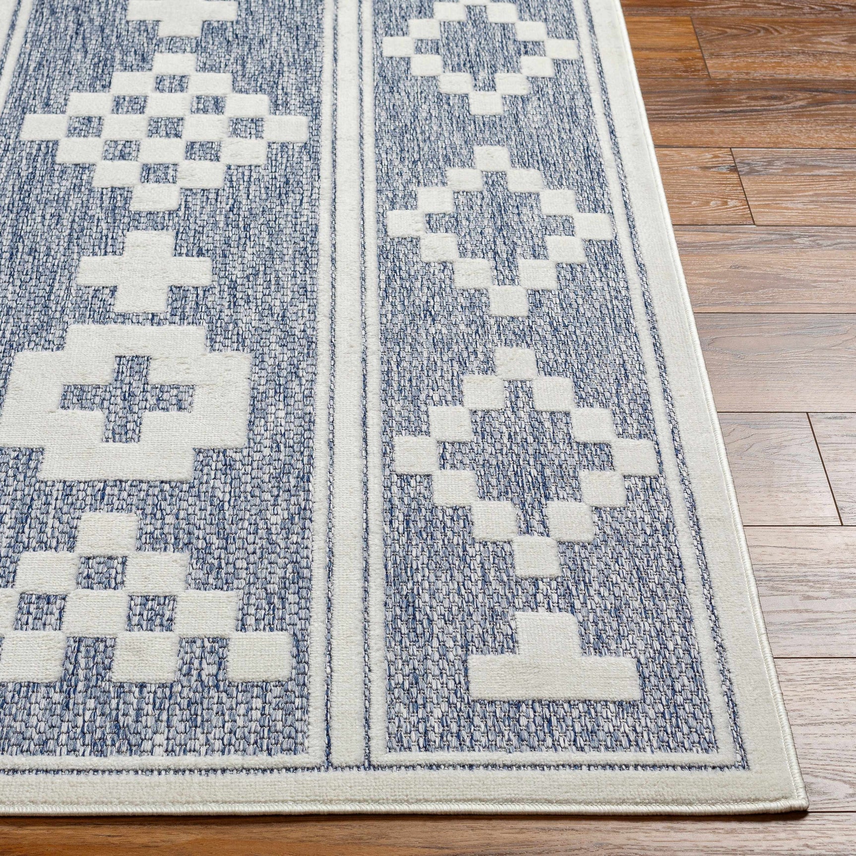 Hiro Blue Outdoor Rug - Clearance - Ornate Home