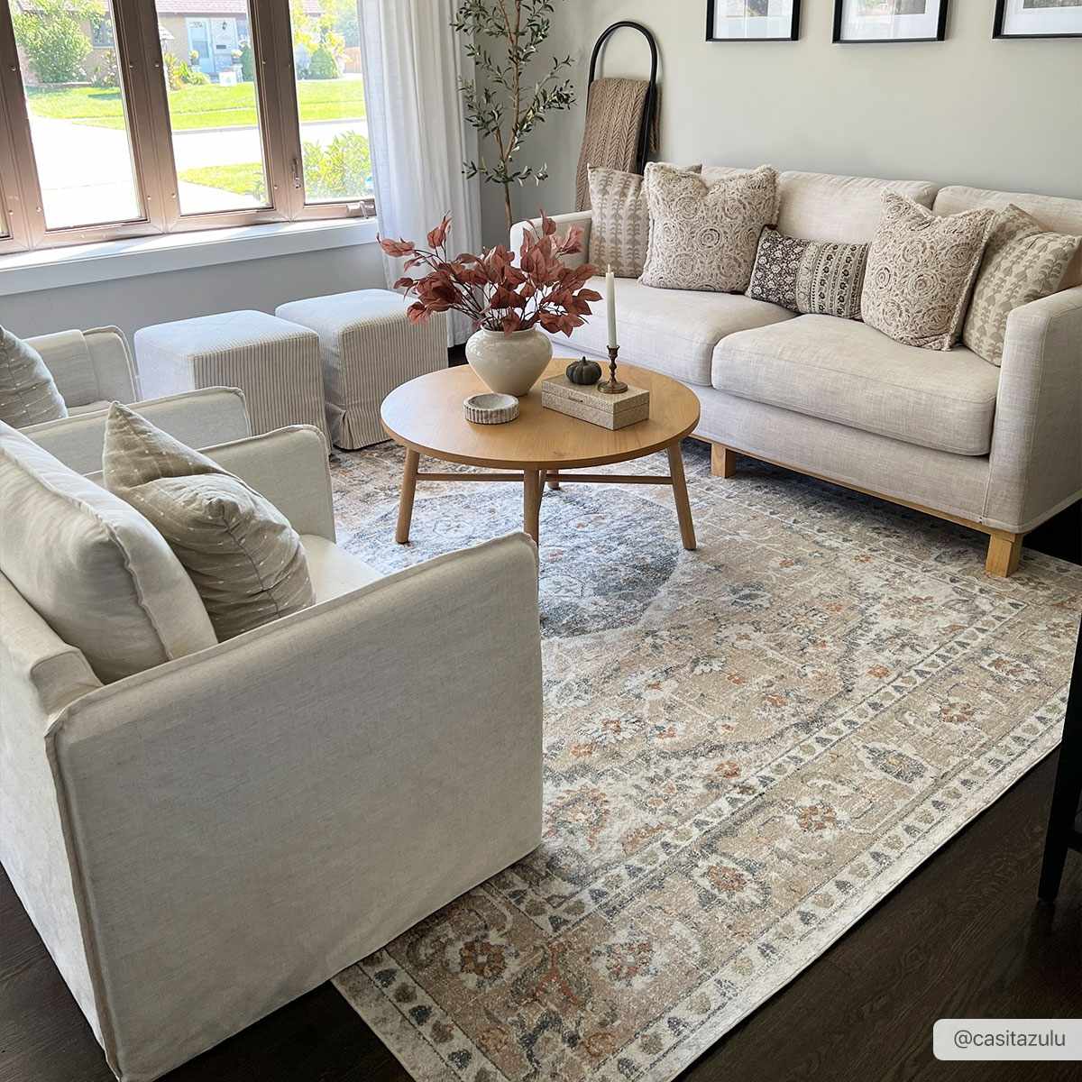 Hiti Beige Flat Pile Washable Rug - Ornate Home