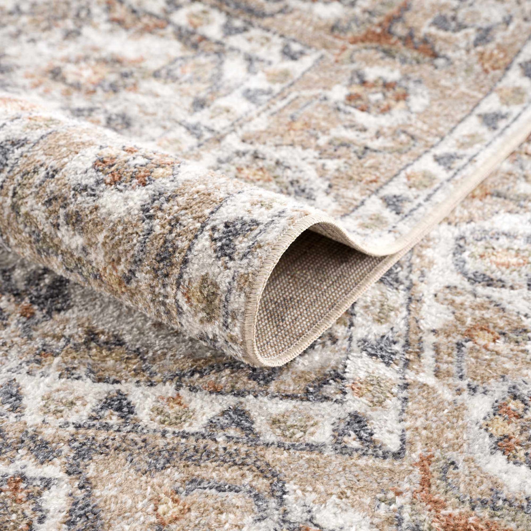 Hiti Beige Flat Pile Washable Rug - Ornate Home