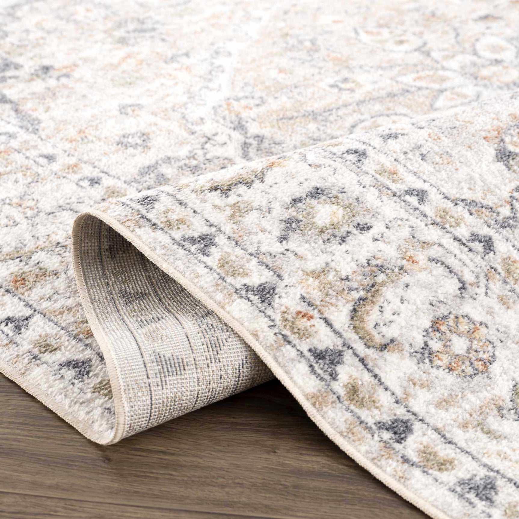 Hiti Cream Flat Pile Washable Rug - Ornate Home