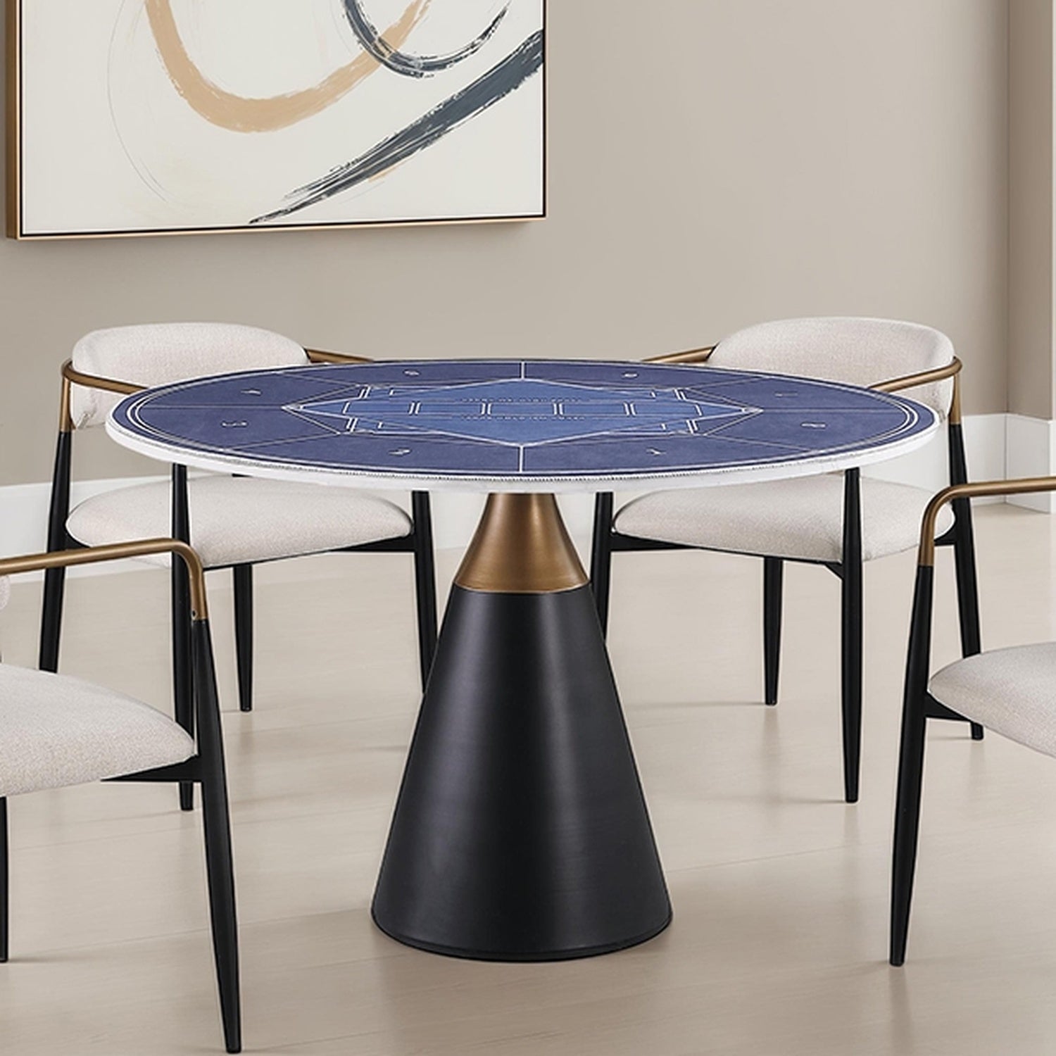 Hobro Black/White 5 Pc. Dining Table Set - Ornate Home