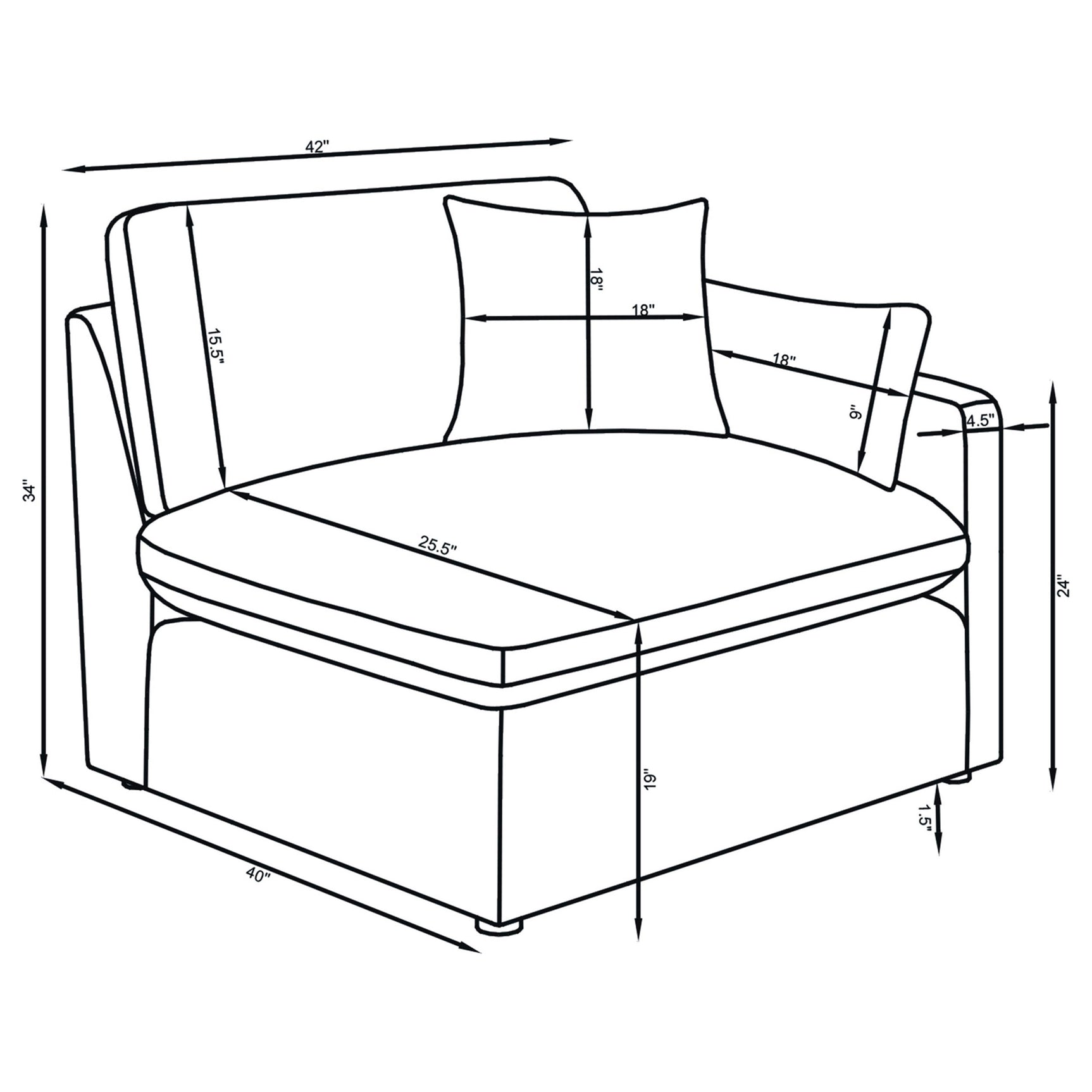 Hobson Ivory 4-piece Upholstered Modular Sectional Sofa - Ornate Home