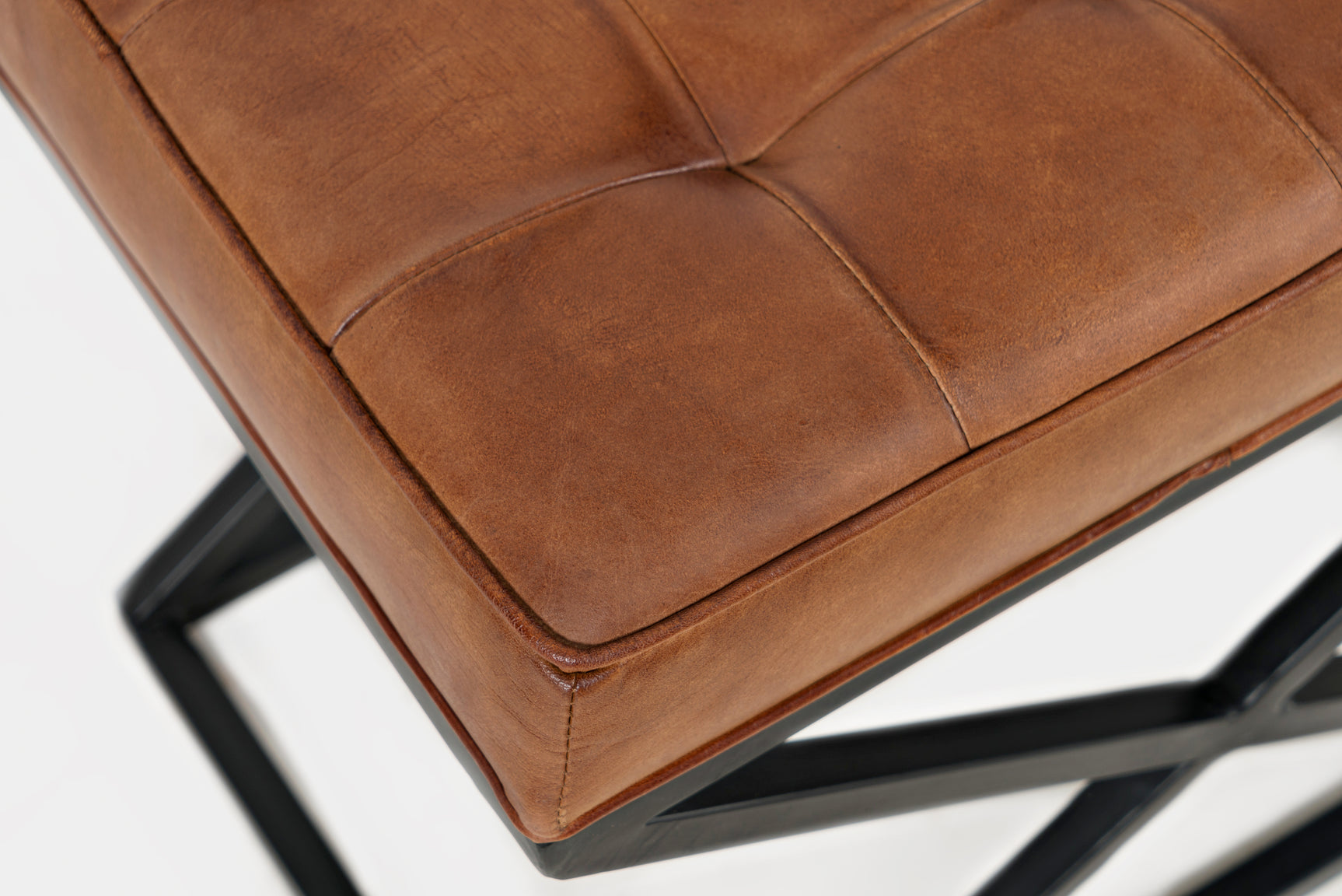 Hogan Saddle Small Ottoman - Ornate Home