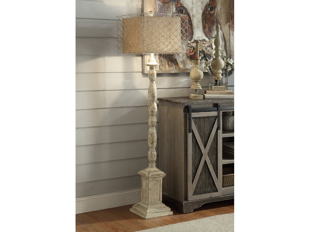 Holcomb Beige Floor Lamp - Ornate Home