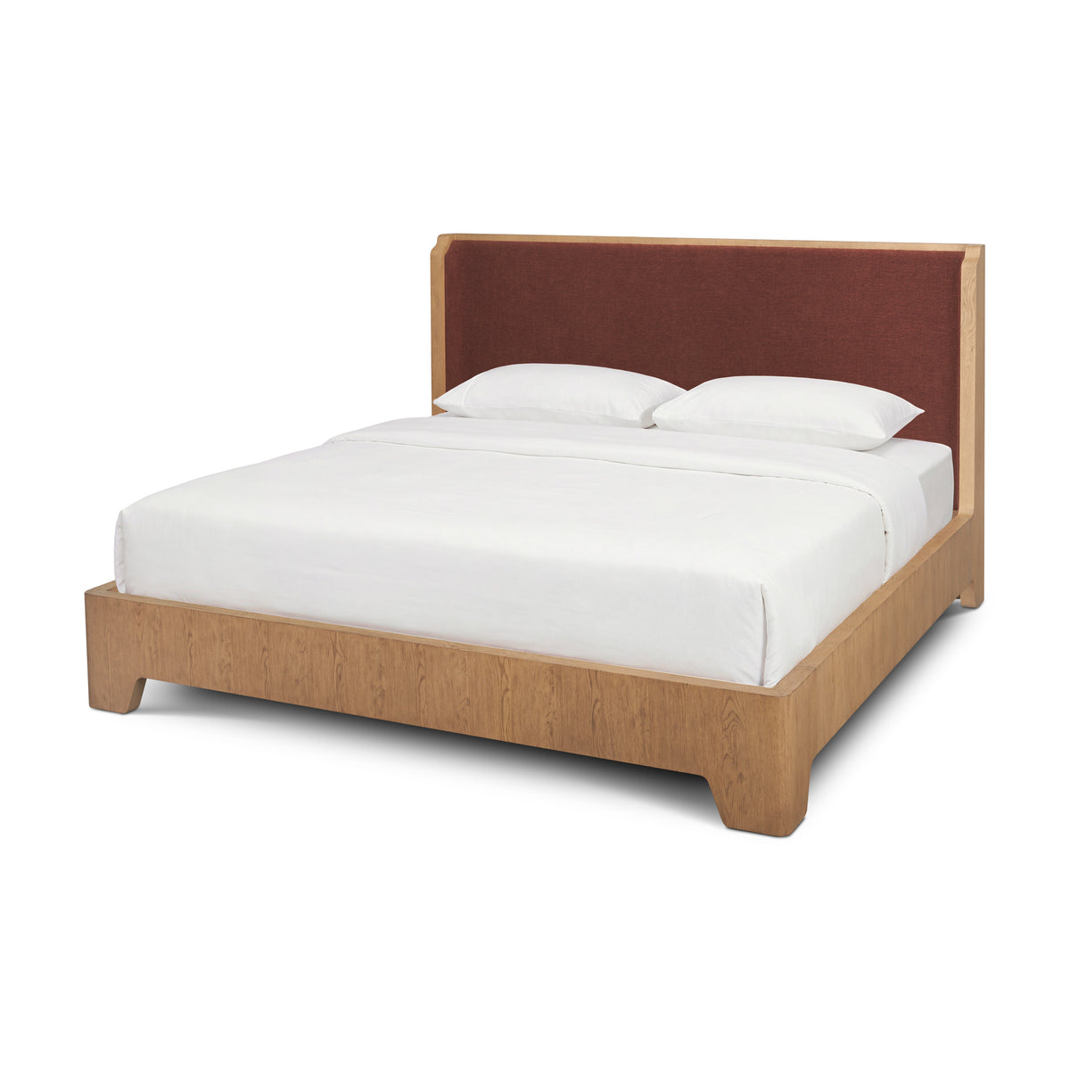 Holden Burgundy King Upholstered Bedframe - Ornate Home