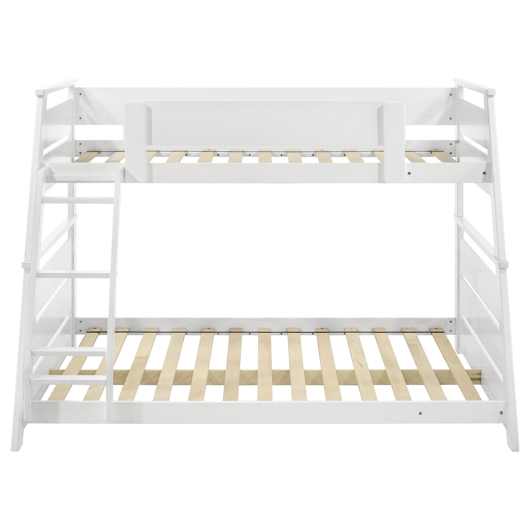 Holden White Wood Veneer Twin Over Full Bunk Bed - Ornate Home