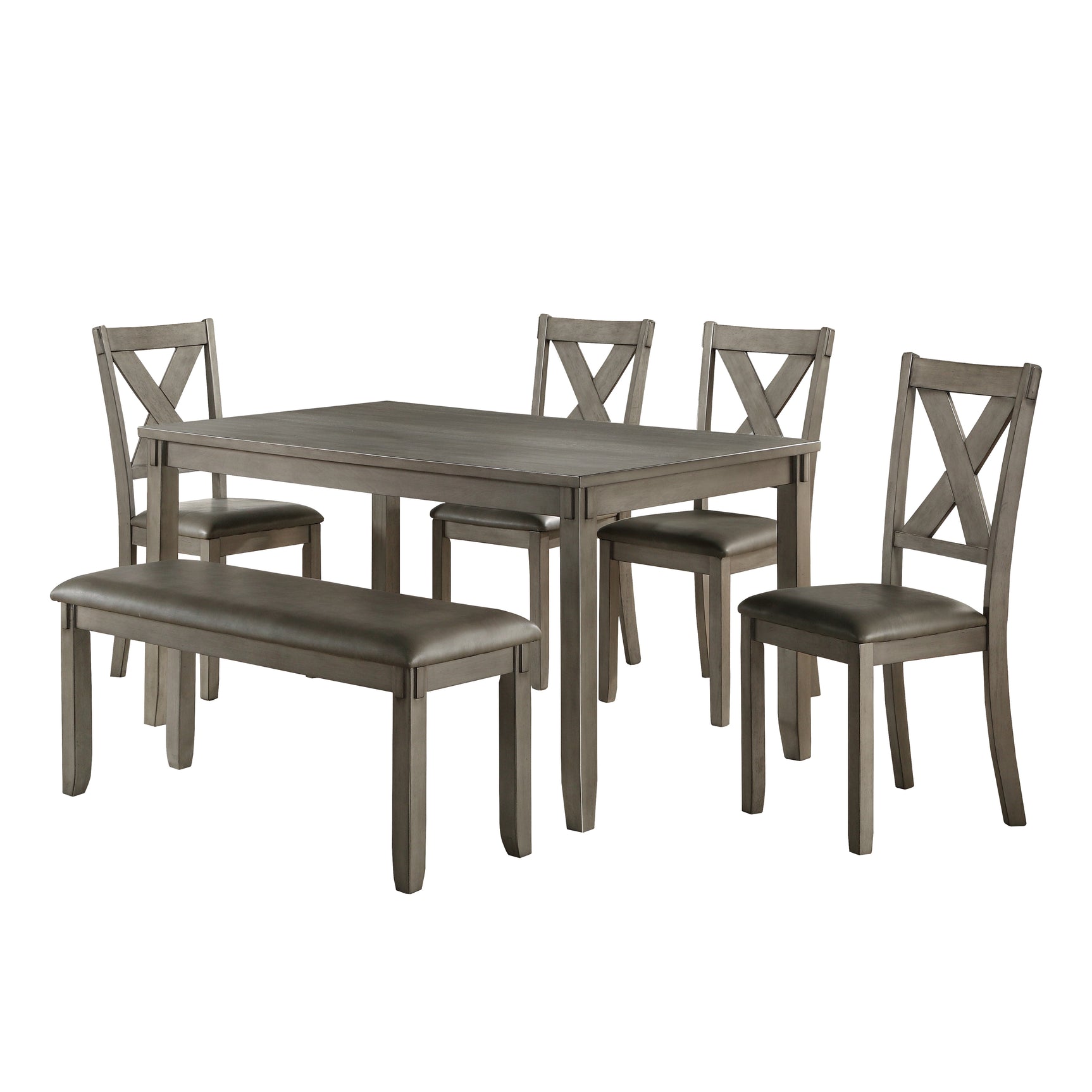 Holders Gray 6-Piece Pack Dinette Set - Ornate Home