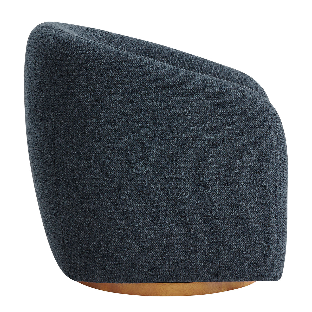 Holland Navy Swivel Chenille Fabric Armchair - Ornate Home