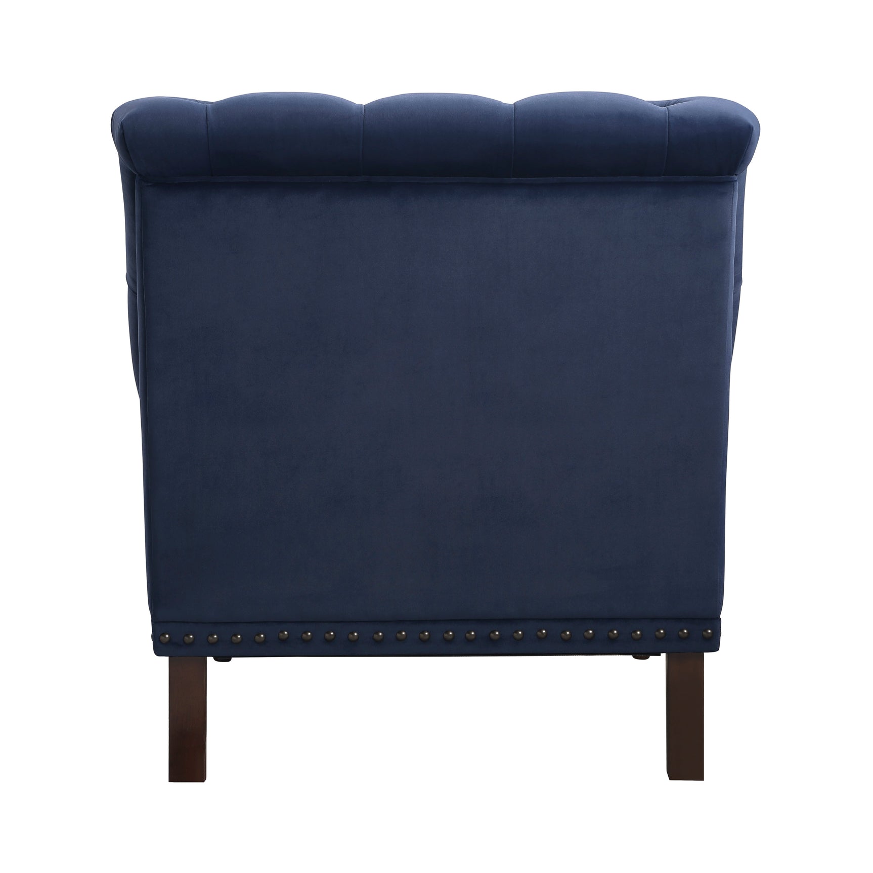 Holland Park Dark Blue Velvet Accent Chair - Ornate Home