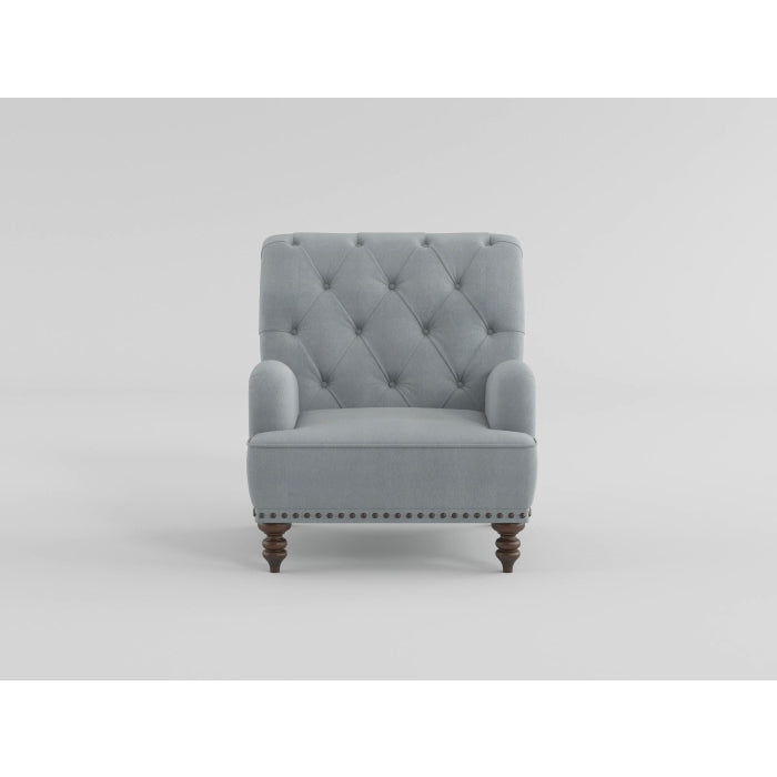 Holland Park Dark Blue Velvet Accent Chair - Ornate Home