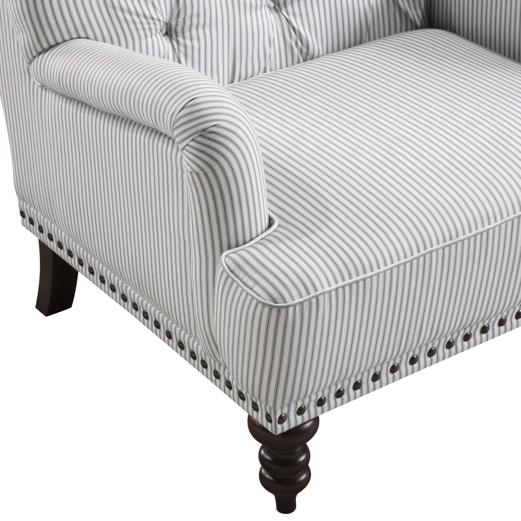 Holland Park Gray/White Accent Chair - Ornate Home