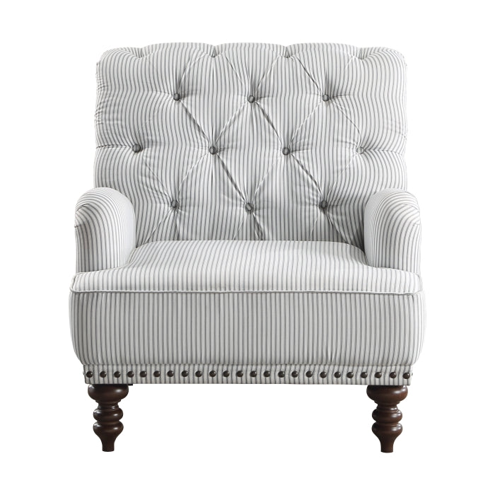 Holland Park Gray/White Accent Chair - Ornate Home