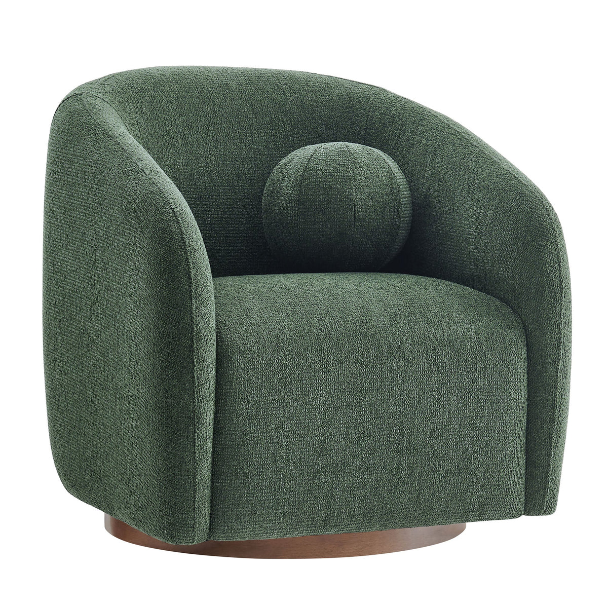 Holland Pine Swivel Chenille Fabric Armchair - Ornate Home