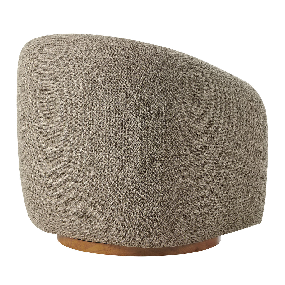 Holland Taupe Swivel Chenille Fabric Armchair - Ornate Home