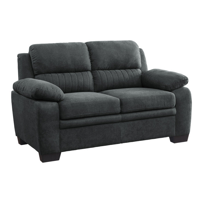 Holleman Dark Gray Loveseats - Ornate Home