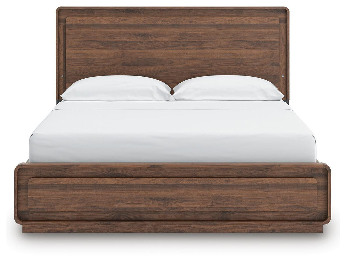 Hollinaze Walnut Brown California King Panel Bed (Online Special Price) - Ornate Home