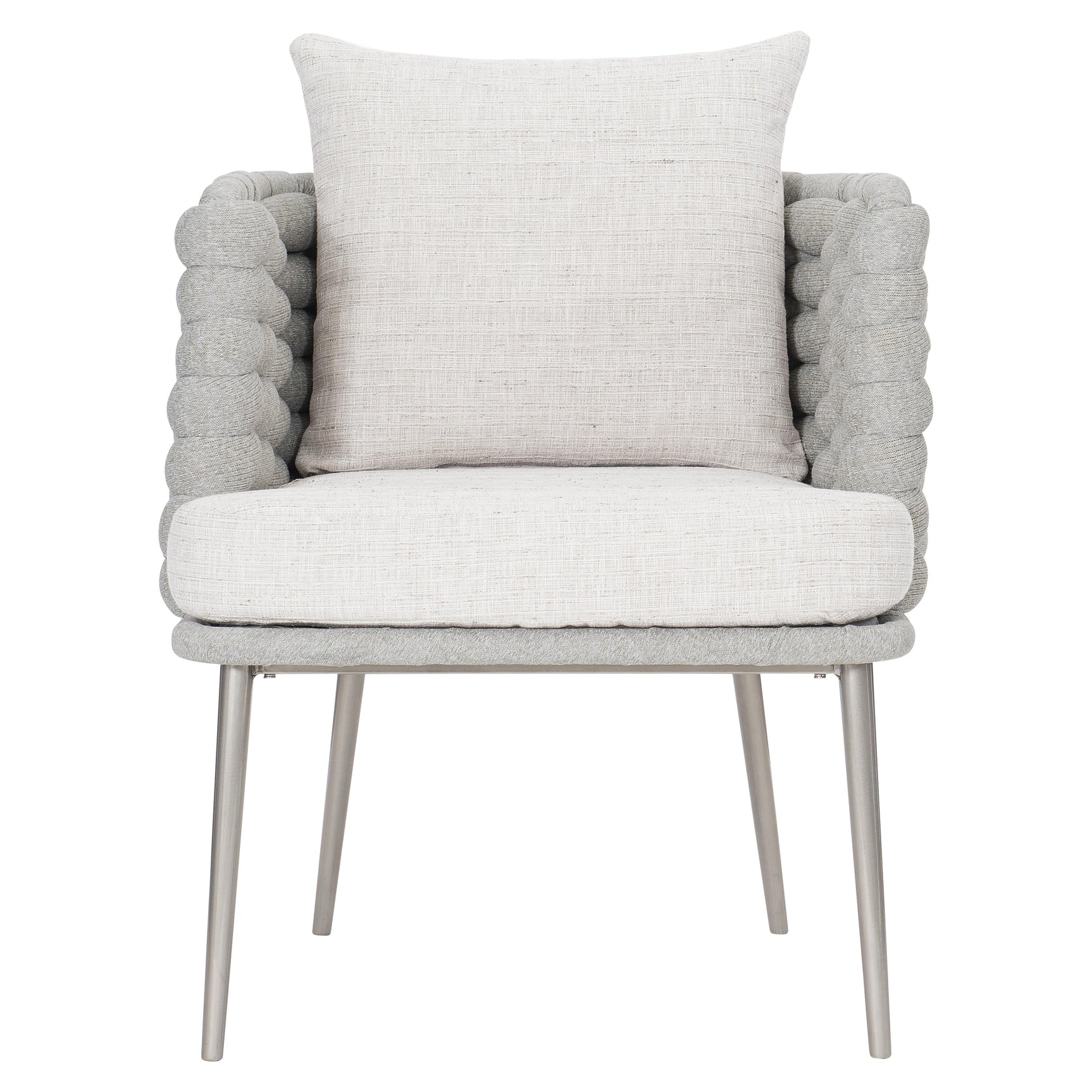 Hollis Light Grey Fabric Arm Chair - Ornate Home