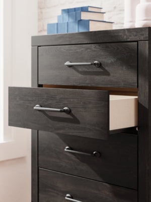 Hollivern Dark Gray Five Drawer Chest (Online Special Price) - Ornate Home