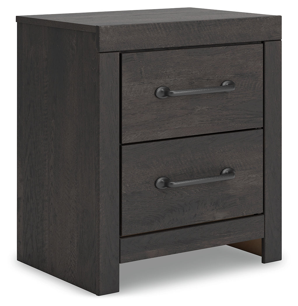 Hollivern Dark Gray Queen Panel Bedroom Set with Dresser, Mirror and Nightstand (Online Special Price) - Ornate Home