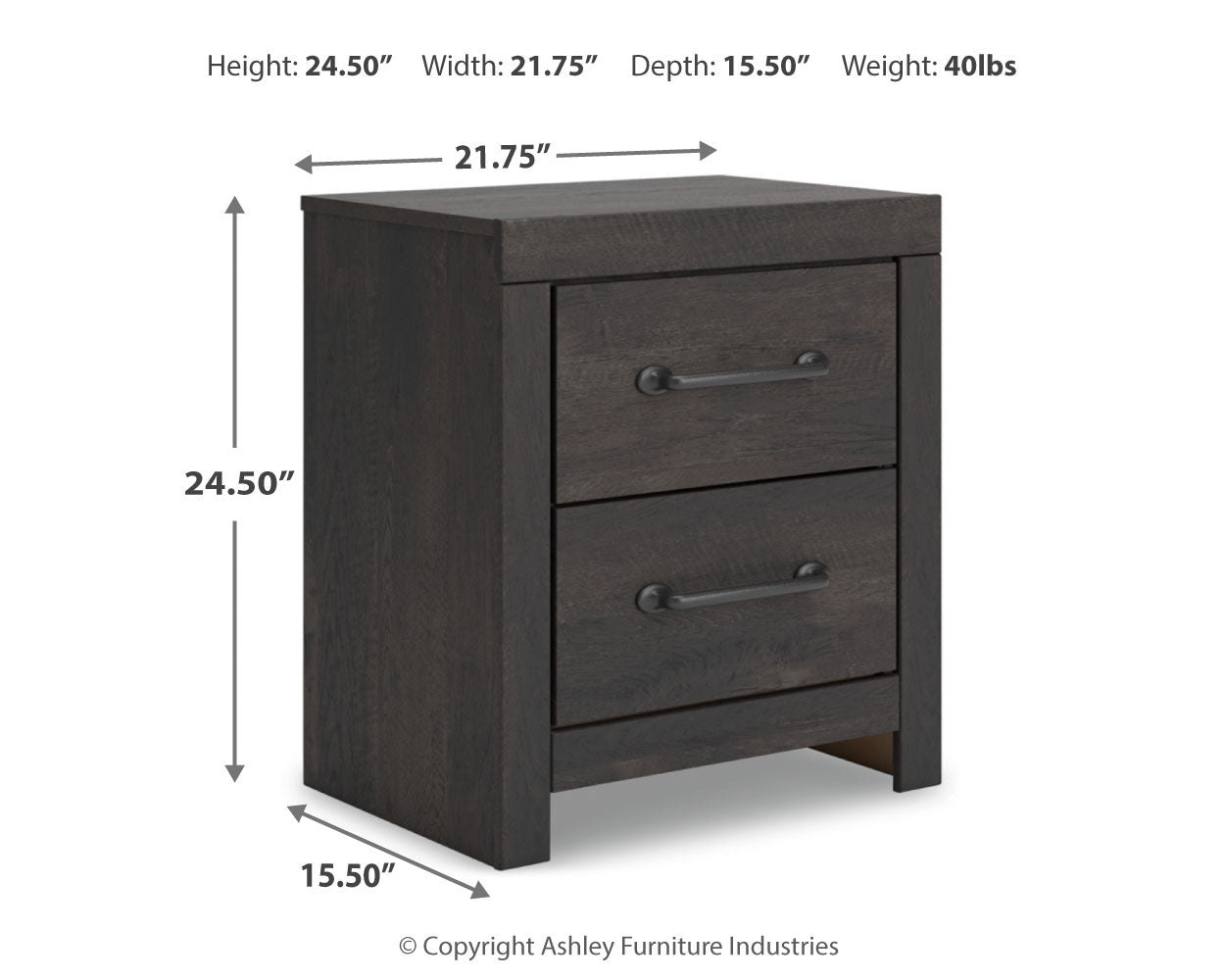 Hollivern Dark Gray Queen Panel Bedroom Set with Dresser, Mirror and Nightstand (Online Special Price) - Ornate Home