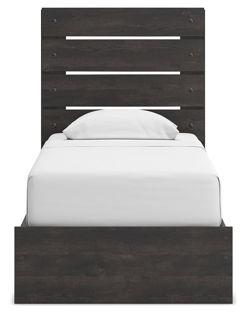 Hollivern Dark Gray Twin Panel Storage Bed, Dresser, Mirror and Chest (Online Special Price) - Ornate Home