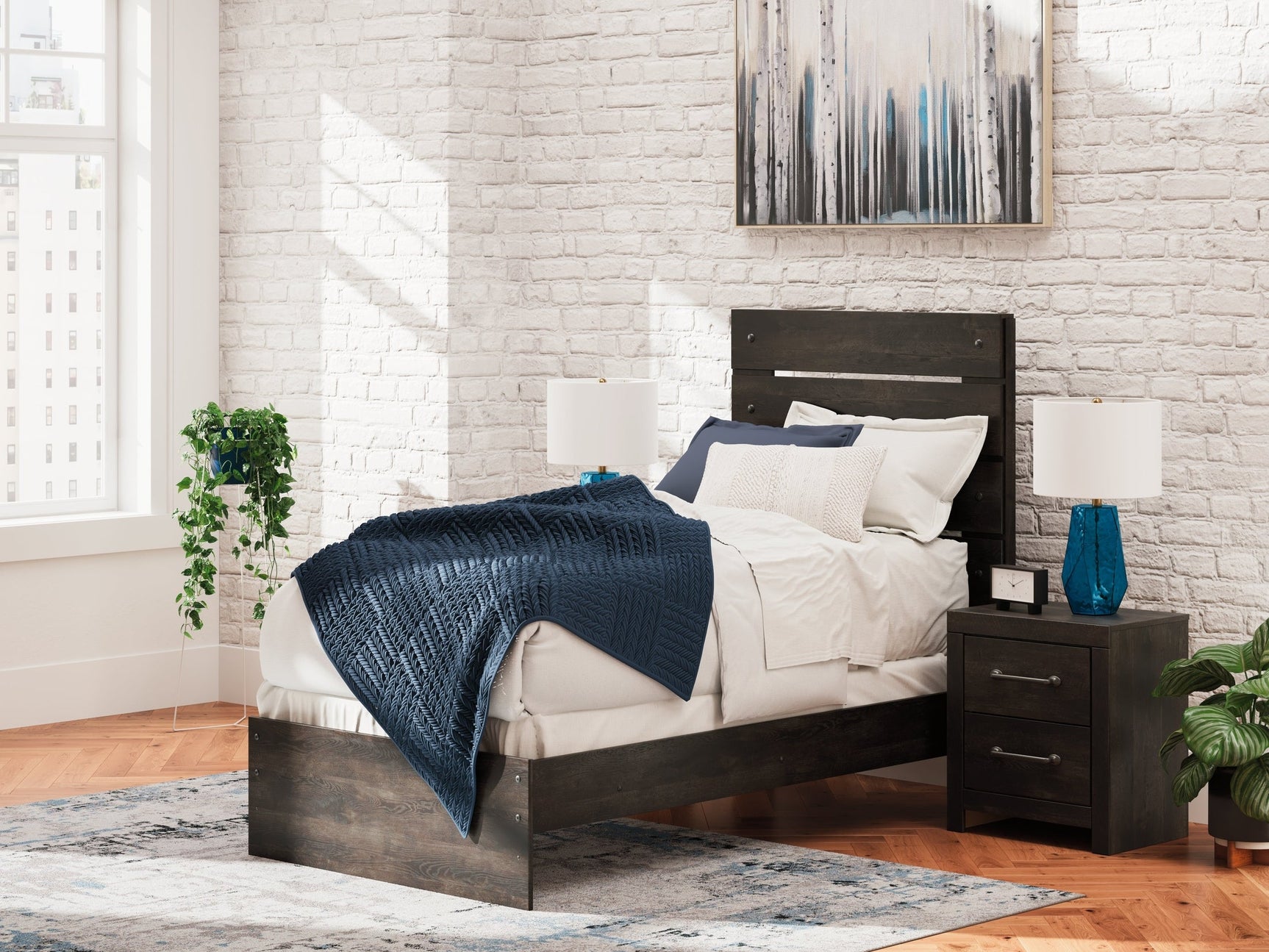Hollivern Dark Gray Twin Panel Youth Bed (Online Special Price) - Ornate Home