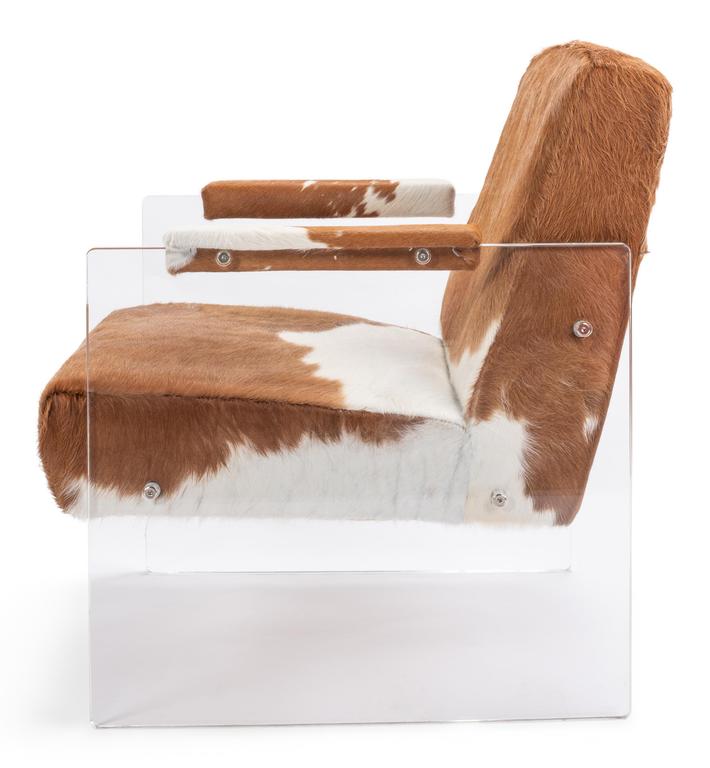 Holloway Brown Cowhide Armchair - Ornate Home