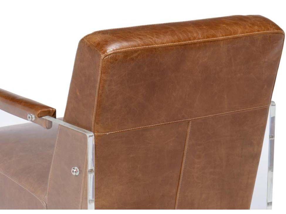 Holloway Brown Leather Armchair - Ornate Home