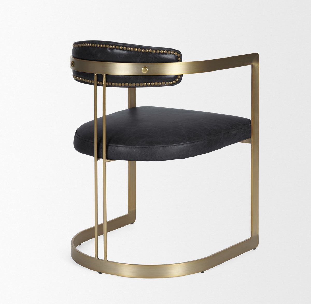 Hollyfield Black/Gold Curved Back Dining Side Chair - Ornate Home