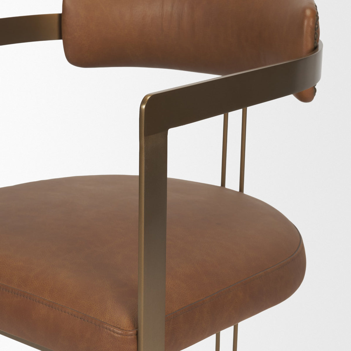 Hollyfield Brown/Gold Curved Back Dining Side Chair - Ornate Home