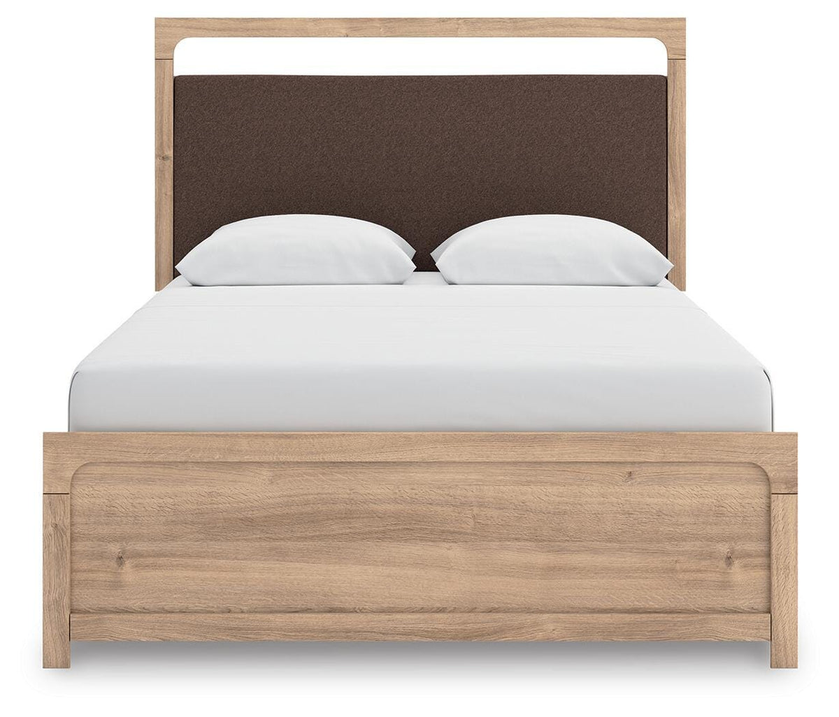 Hollymount Tan Queen Upholstered Platform Bed - Ornate Home