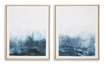Holport Blue/White Wall Art (Set of 2) (Online Special Price) - Ornate Home