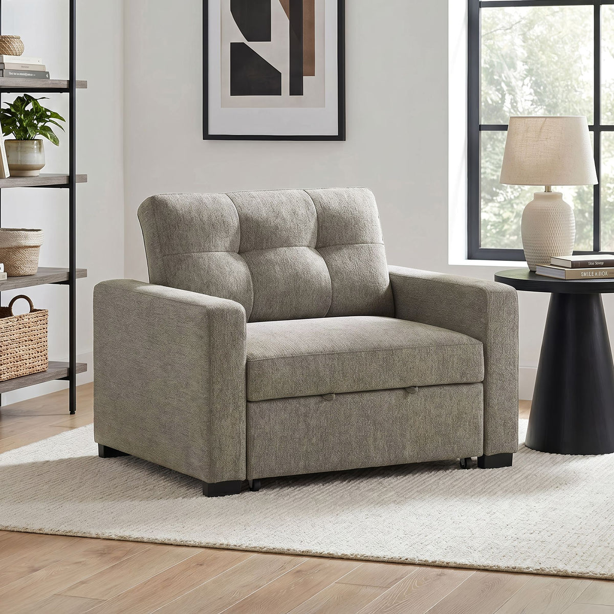 Homer Clementine Chestnut Klicklak Chair with Pull Out Bed - Ornate Home