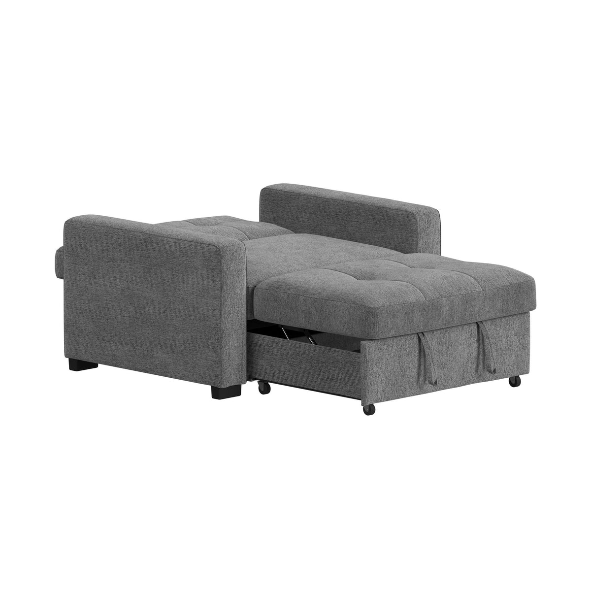 Homer Clementine Grey Klicklak Chair with Pull Out Bed - Ornate Home
